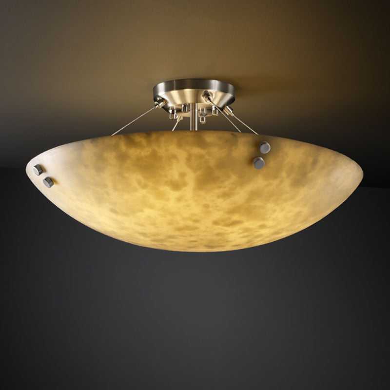 Clouds Six Light Semi-Flush Mount in Brushed Nickel Justice Designs