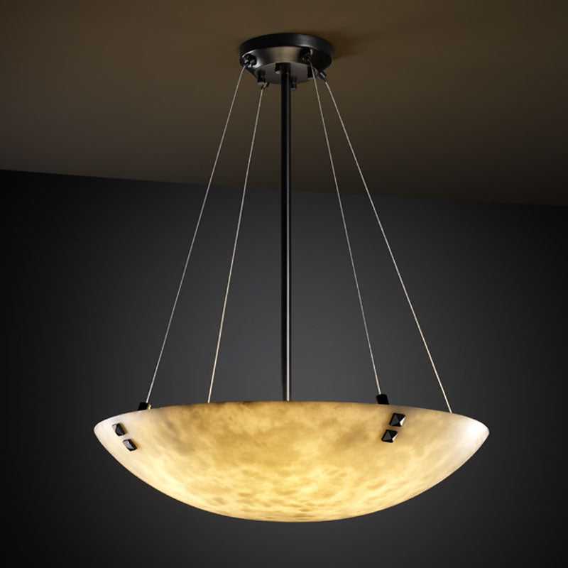 Clouds Six Light Pendant in Matte Black Justice Designs