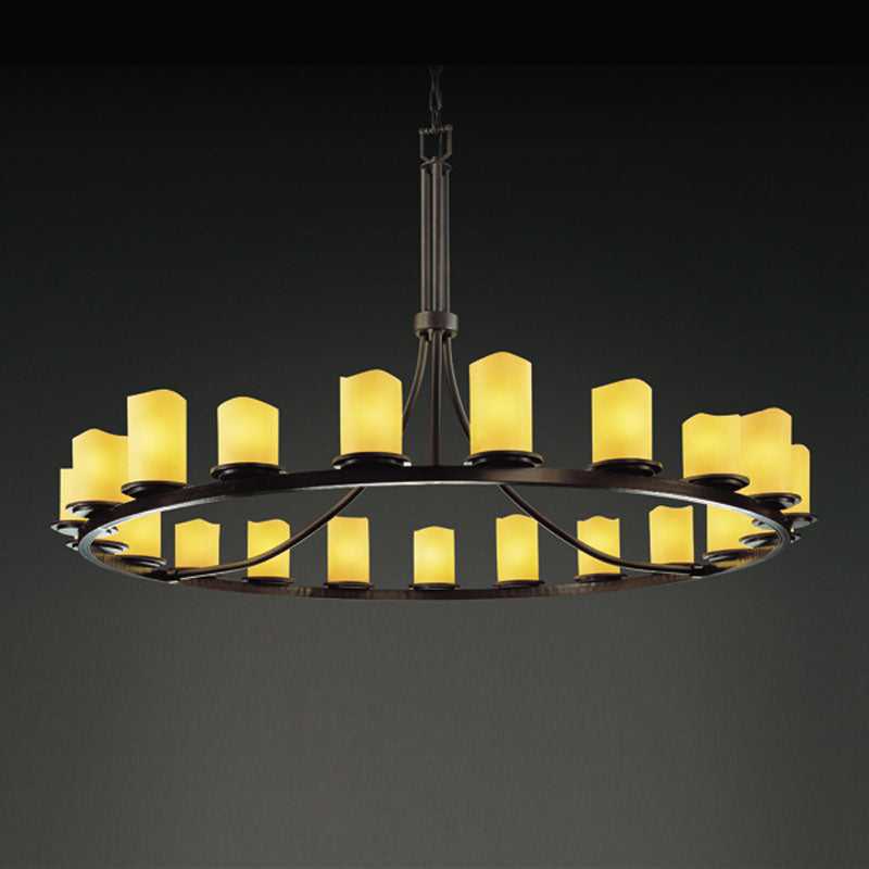 CandleAria 21 Light Chandelier in Dark Bronze Justice Designs