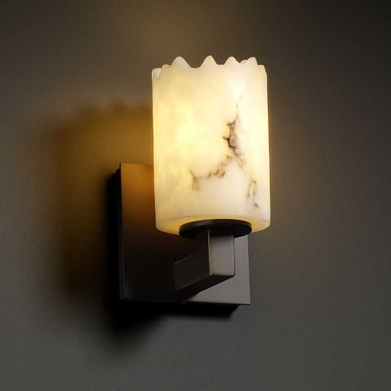 LumenAria One Light Wall Sconce in Dark Bronze Justice Designs