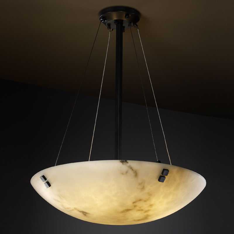 LumenAria Three Light Pendant in Matte Black Justice Designs