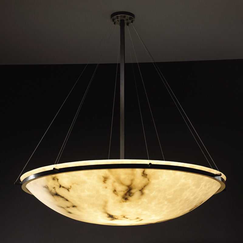 LumenAria Eight Light Pendant in Matte Black Justice Designs
