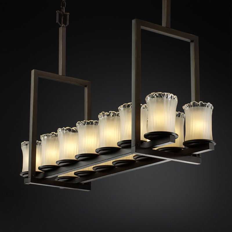 Veneto Luce 14 Light Chandelier in Dark Bronze Justice Designs
