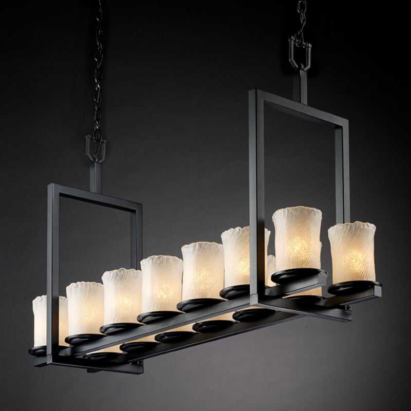 Veneto Luce 14 Light Chandelier in Matte Black Justice Designs