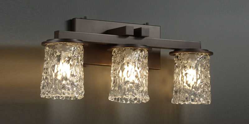 Veneto Luce Three Light Bath Bar in Dark Bronze Justice Designs