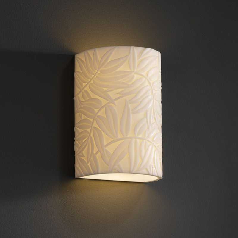 Porcelina Two Light Wall Sconce in Faux Porcelain Resin Justice Designs