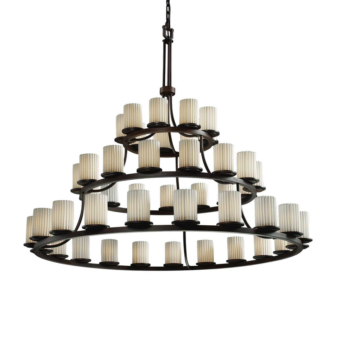 Limoges 45 Light Chandelier in Dark Bronze Justice Designs