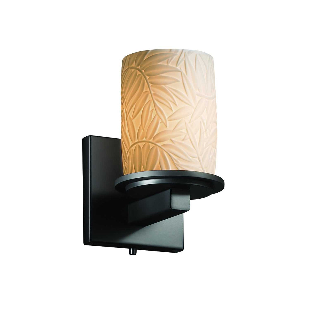 Limoges One Light Wall Sconce in Matte Black Justice Designs