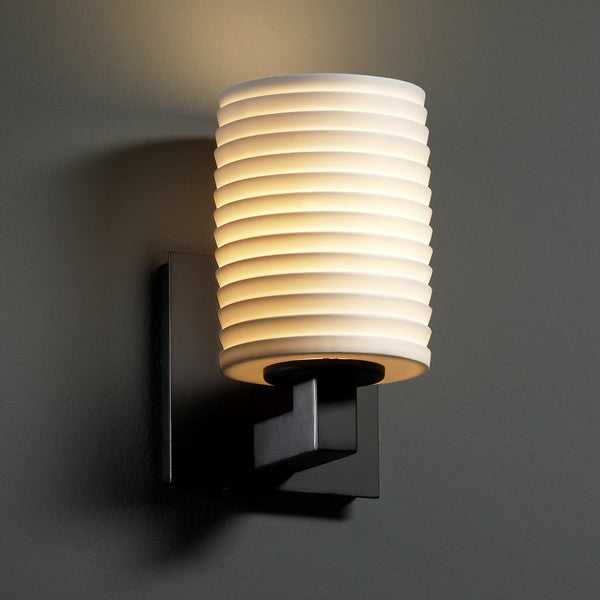 Limoges One Light Wall Sconce in Matte Black Justice Designs