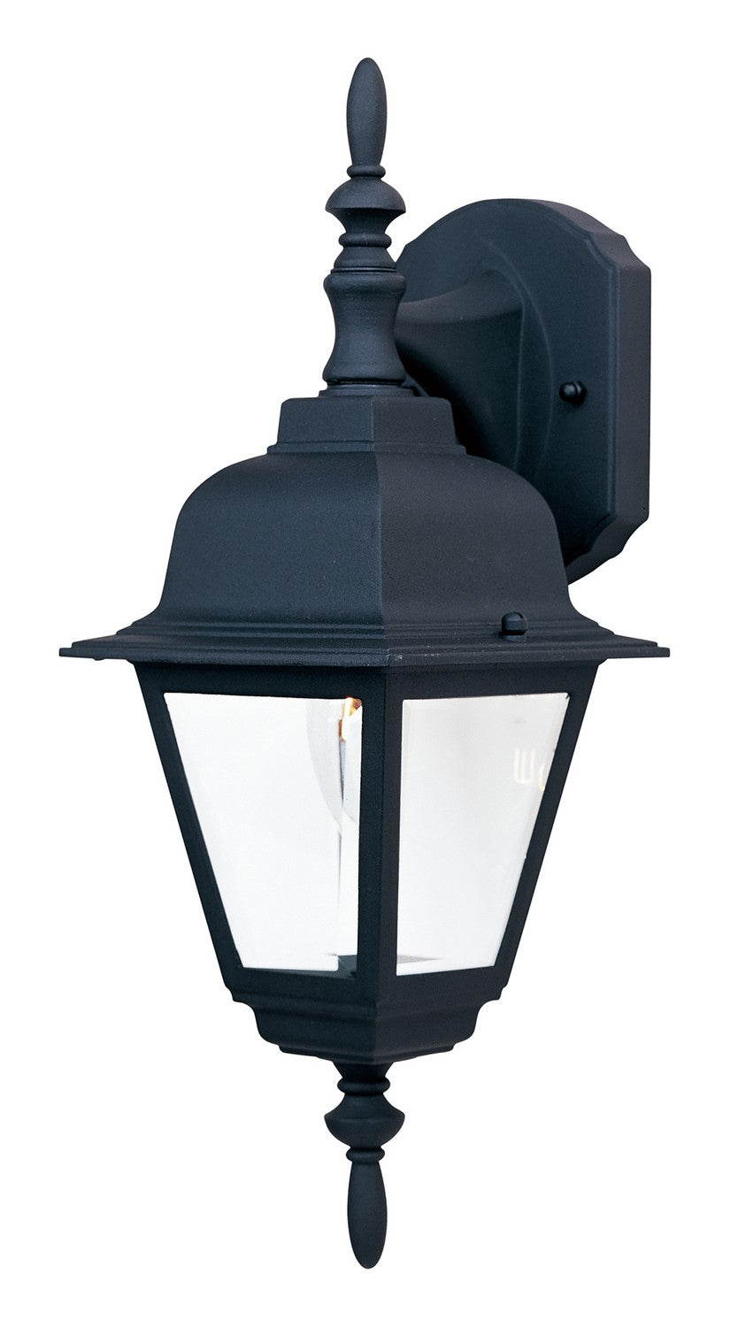Maxim - 3007CLBK - One Light Outdoor Wall Lantern - Builder Cast - Black