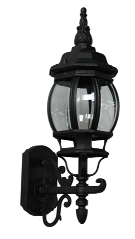 Classico One Light Outdoor Wall Mount in Black - available from The Lighting Shoppe, trusted by Canadian homeowners