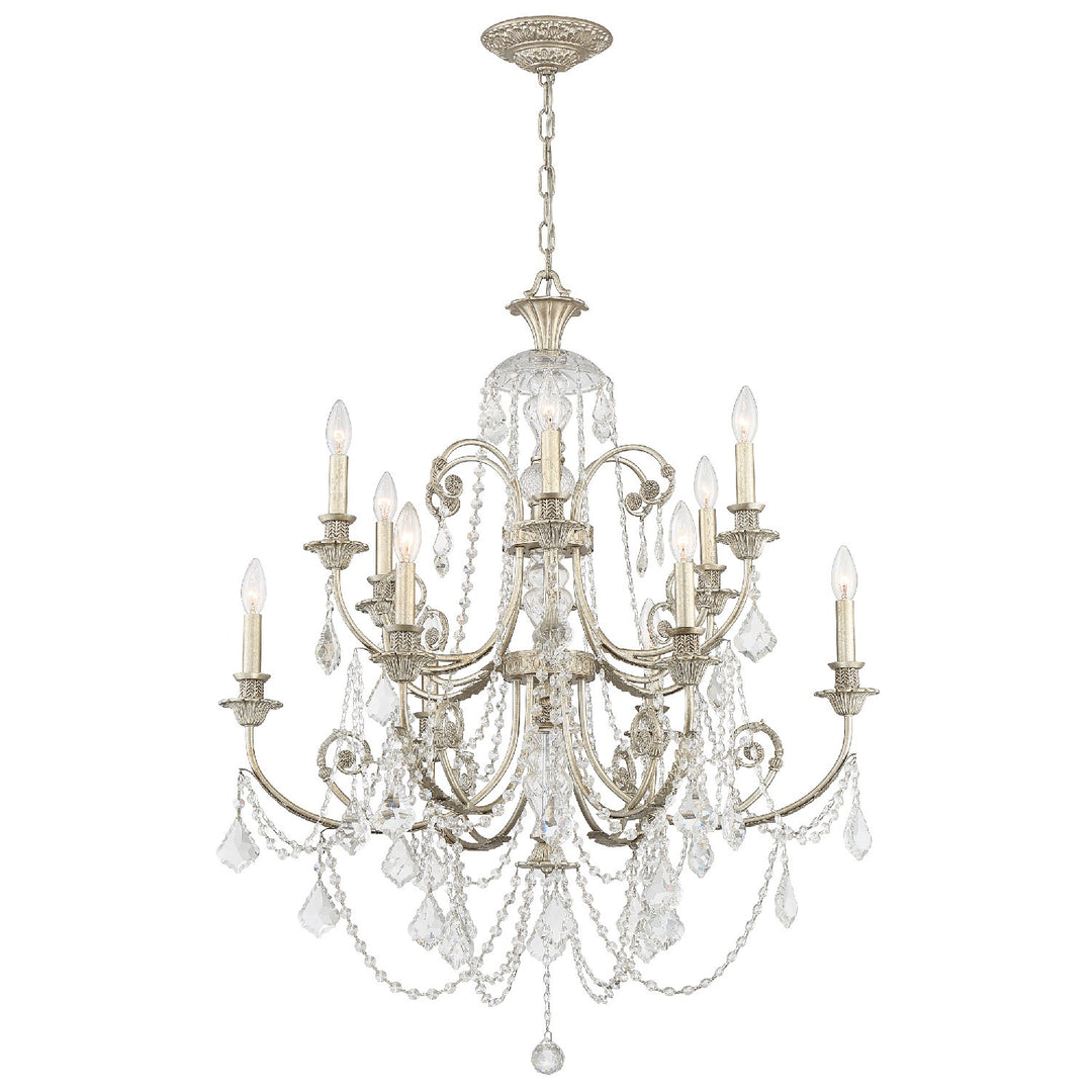 Crystorama - 5119-OS-CL-S - 12 Light Chandelier - Regis - Olde Silver