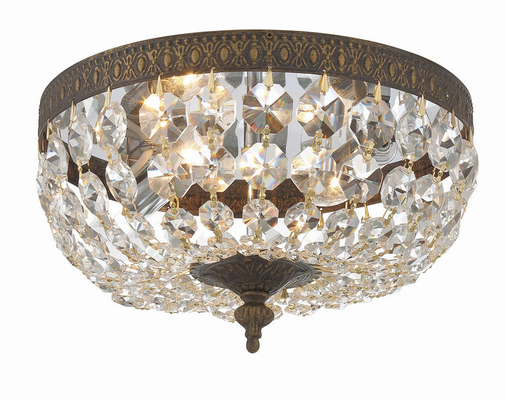 Crystorama - 710-EB-CL-SAQ - Two Light Flush Mount - Waltham - English Bronze
