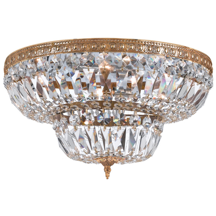 Ceiling Mount Eight Light Flush Mount in Olde Brass - available from The Lighting Shoppe, trusted by Canadian homeowners