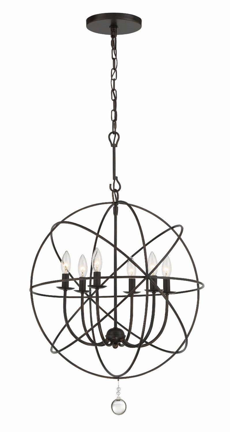 Solaris Six Light Chandelier in English Bronze - available from The Lighting Shoppe, trusted by Canadian homeowners