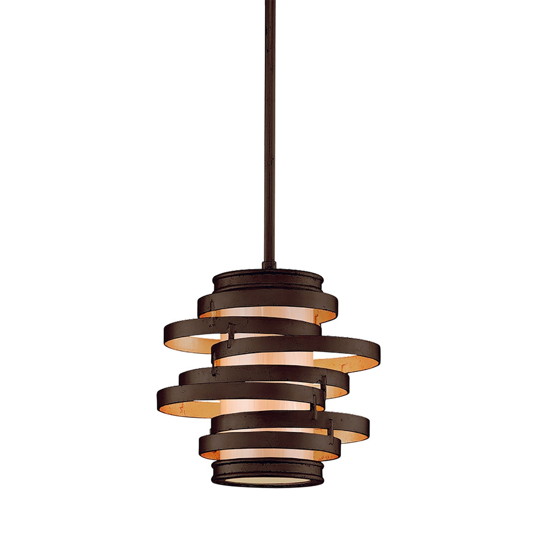 Corbett Lighting Canada - 113-41-BRL/GL - One Light Pendant - Vertigo - Bronze And Gold Leaf