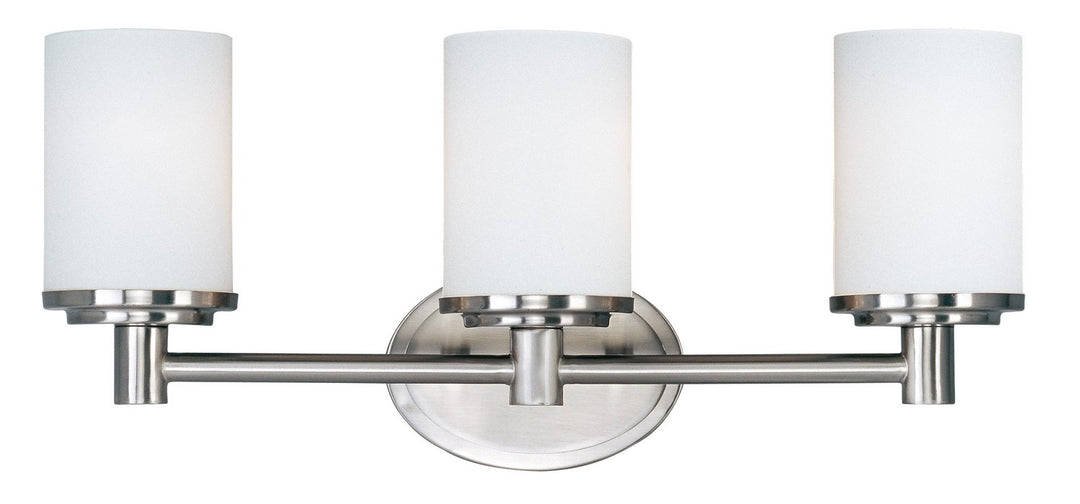 Maxim - 9053SWSN - Three Light Bath Vanity - Cylinder - Satin Nickel