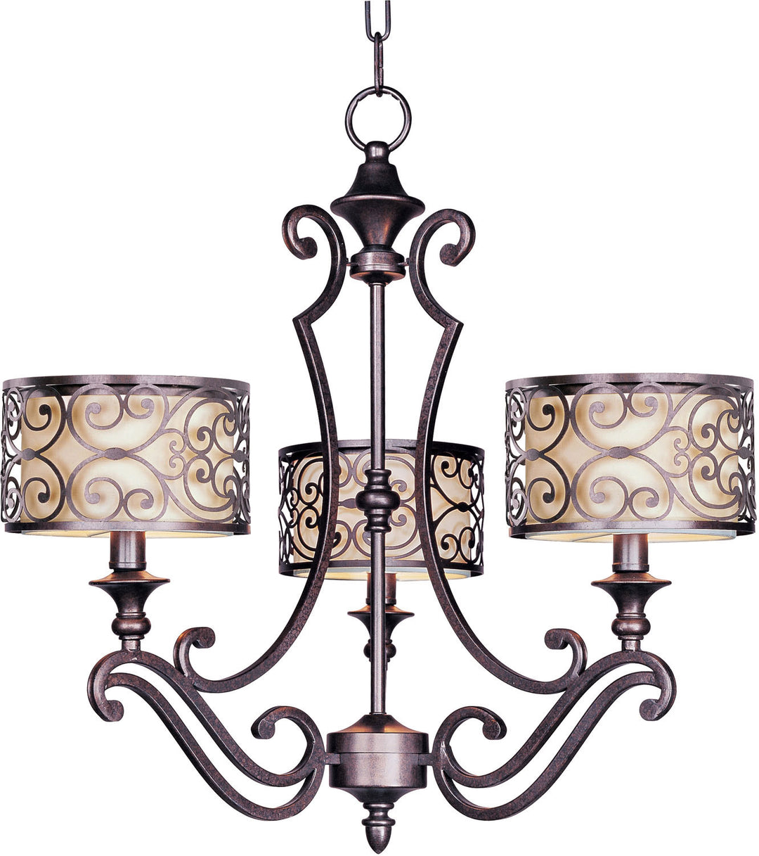Mondrian Three Light Chandelier in Umber Bronze - available from The Lighting Shoppe, trusted by Canadian homeowners