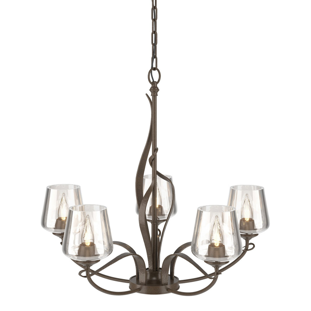 Hubbardton Forge Canada - 103040-SKT-05-ZM0236 - Five Light Chandelier - Flora - Bronze