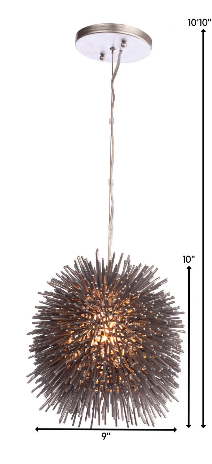 Varaluz - 169M01CH - One Light Mini Pendant - Urchin - Painted Chrome