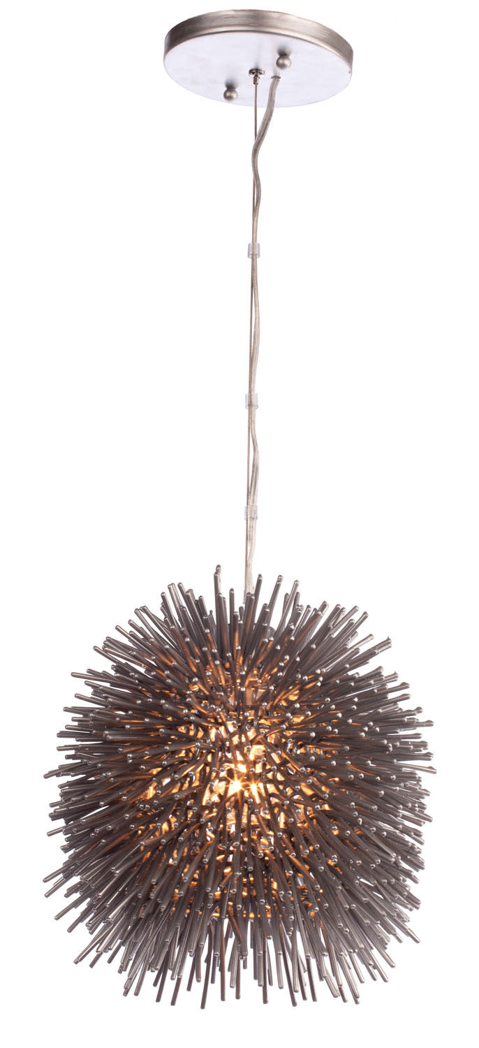 Urchin One Light Mini Pendant in Painted Chrome - available from The Lighting Shoppe, trusted by Canadian homeowners