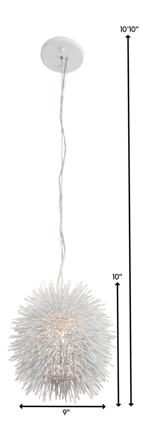 Varaluz - 169M01WH - One Light Mini Pendant - Urchin - White