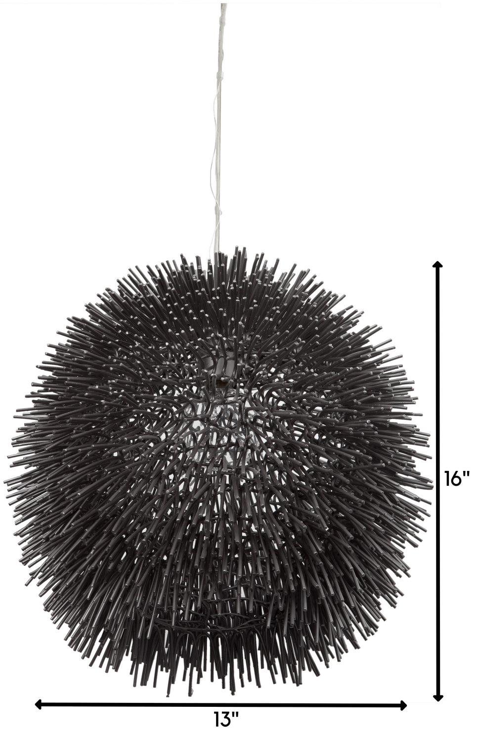 Varaluz - 169P01BL - One Light Pendant - Urchin - Black