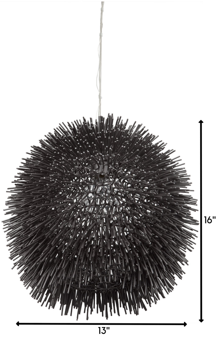 Varaluz - 169P01BL - One Light Pendant - Urchin - Black