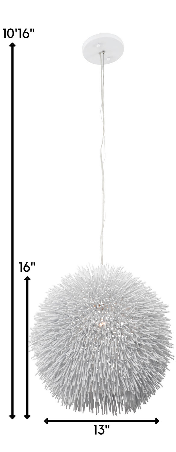 Varaluz - 169P01WH - One Light Pendant - Urchin - White