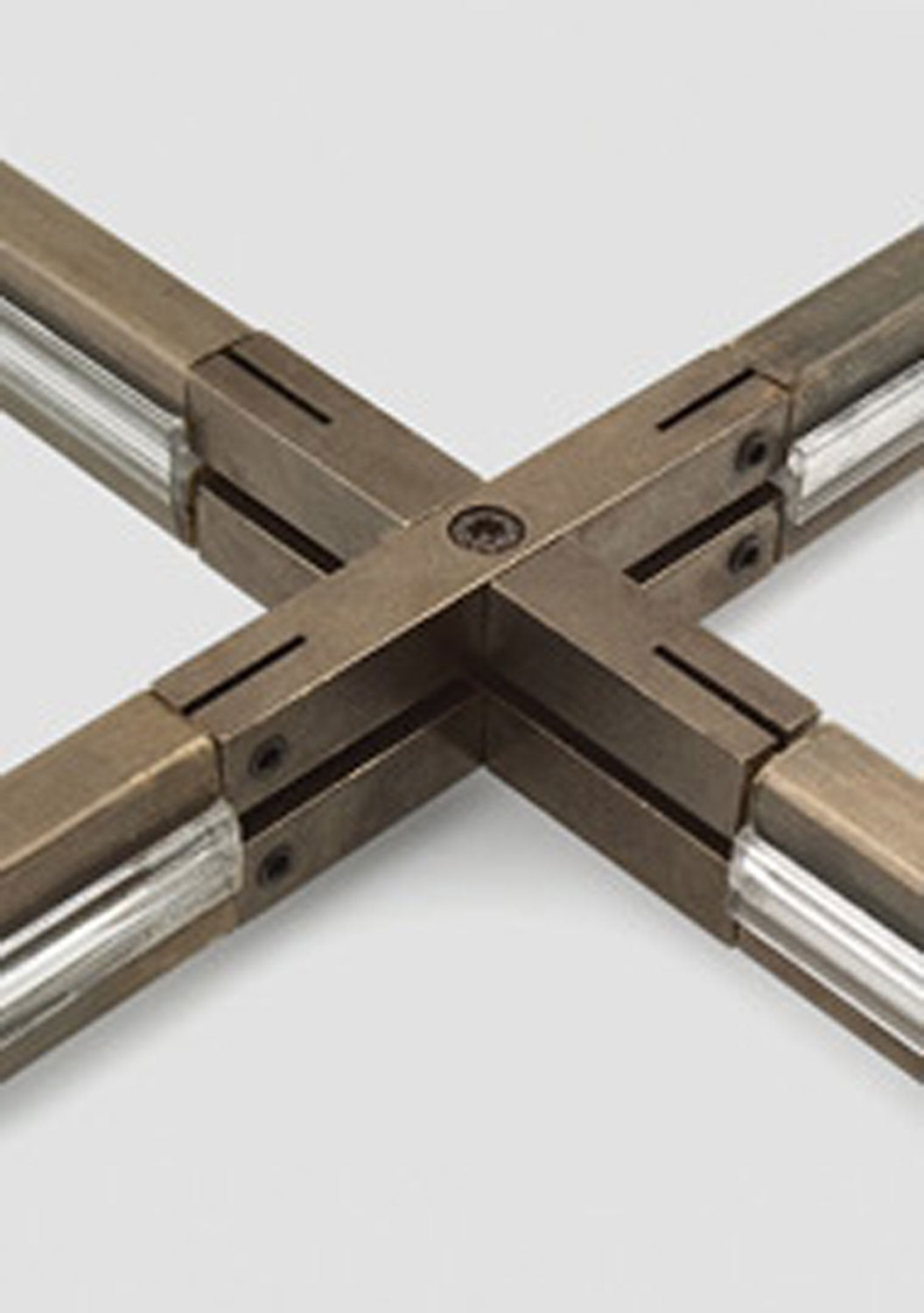 Monorail X Connector in Satin Nickel - available from The Lighting Shoppe, trusted by Canadian homeowners