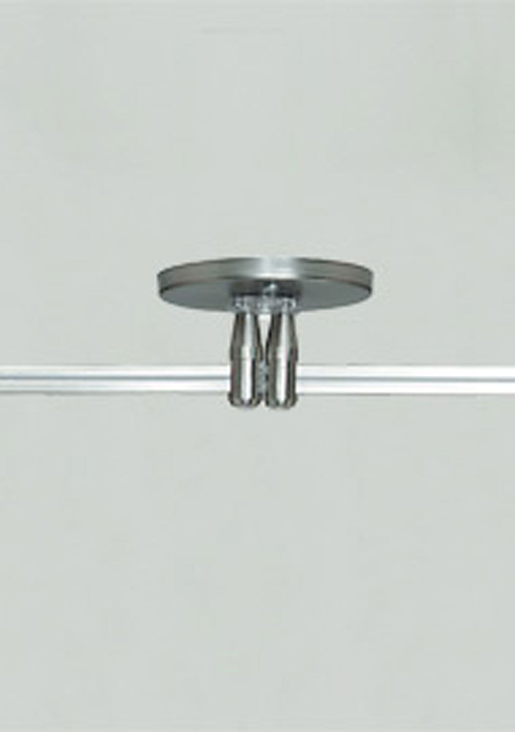 MonoRail 4" Round Power Feed Canopy Dual-Feed in Satin Nickel - available from The Lighting Shoppe, trusted by Canadian homeowners