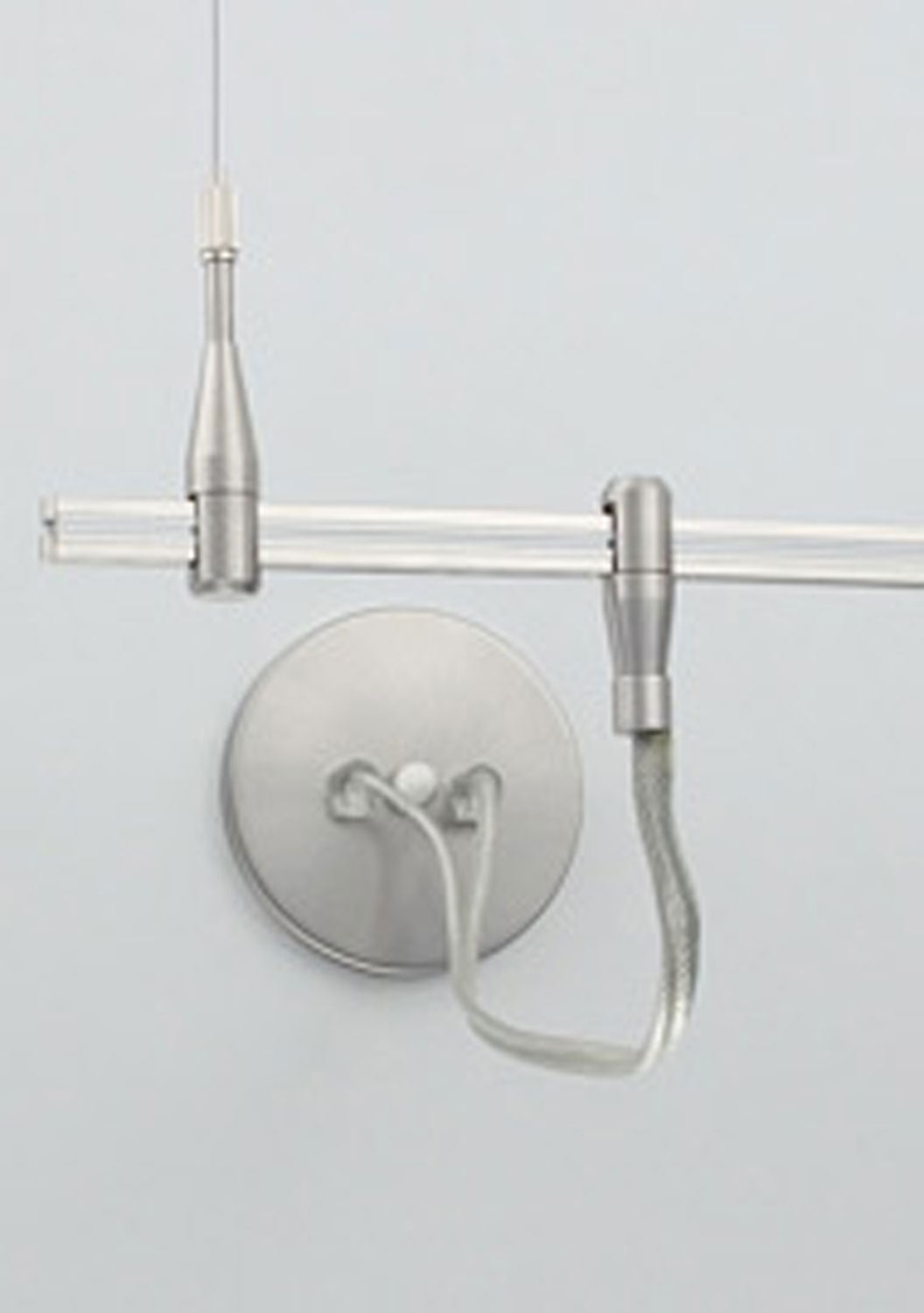 Monorail Center Power Feed Single-Feed in Satin Nickel - available from The Lighting Shoppe, trusted by Canadian homeowners