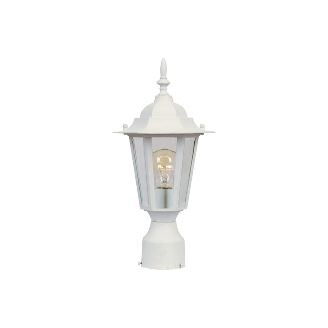 Maxim - 3001CLWT - One Light Outdoor Pole/Post Lantern - Builder Cast - White