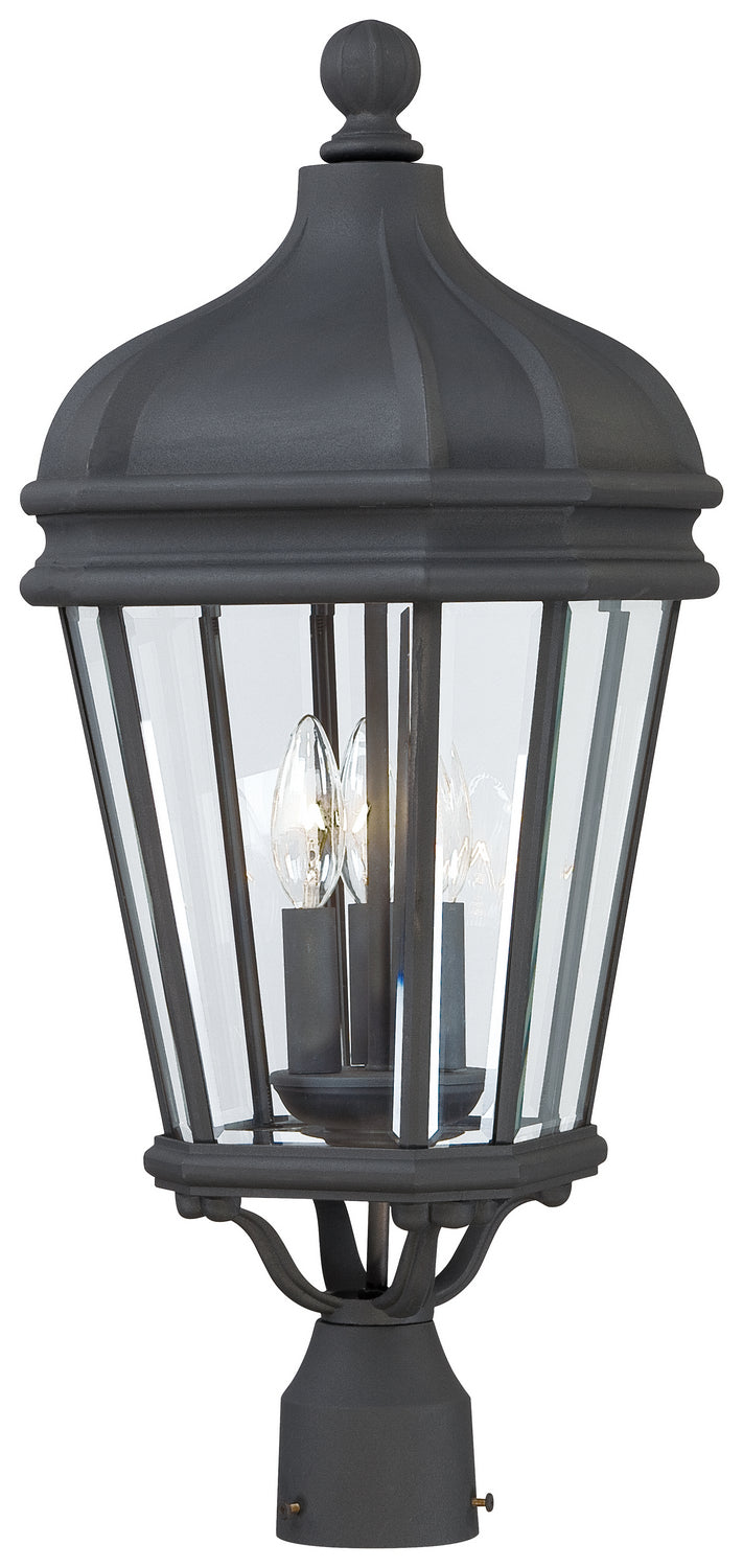 Harrison Three Light Post Mount in Sand Coal - available from The Lighting Shoppe, trusted by Canadian homeowners