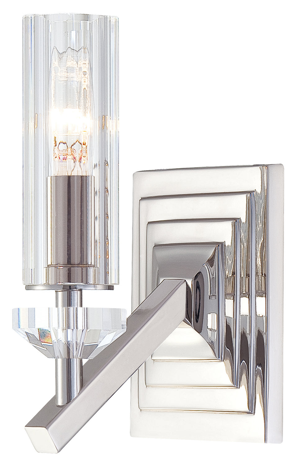Fusano One Light Wall Sconce in Polished Nickel - available from The Lighting Shoppe, trusted by Canadian homeowners