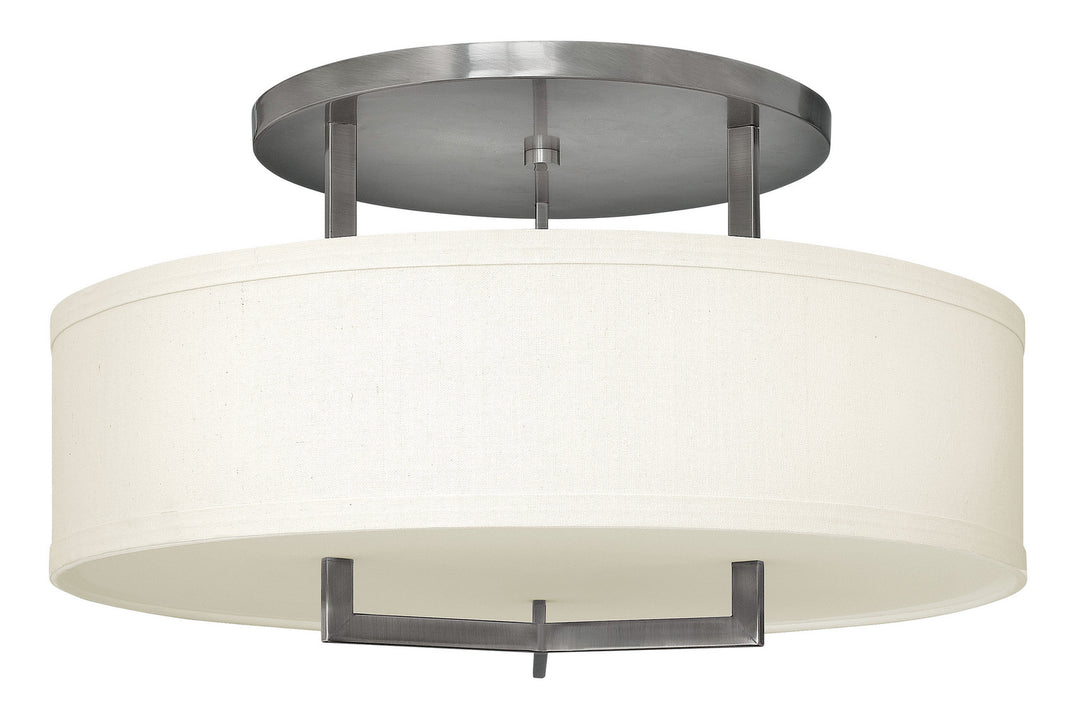 Hampton LED Semi-Flush Mount in Antique Nickel - available from The Lighting Shoppe, trusted by Canadian homeowners