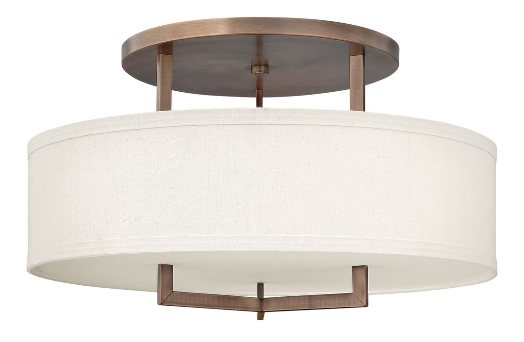 Hampton LED Semi-Flush Mount in Brushed Bronze - available from The Lighting Shoppe, trusted by Canadian homeowners