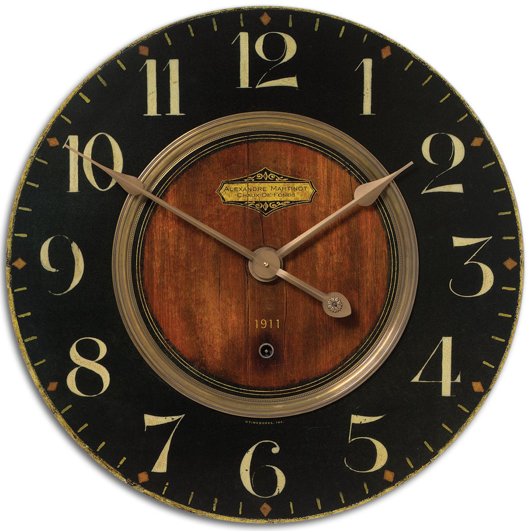 Alexandre Wall Clock in Brass - available from The Lighting Shoppe, trusted by Canadian homeowners