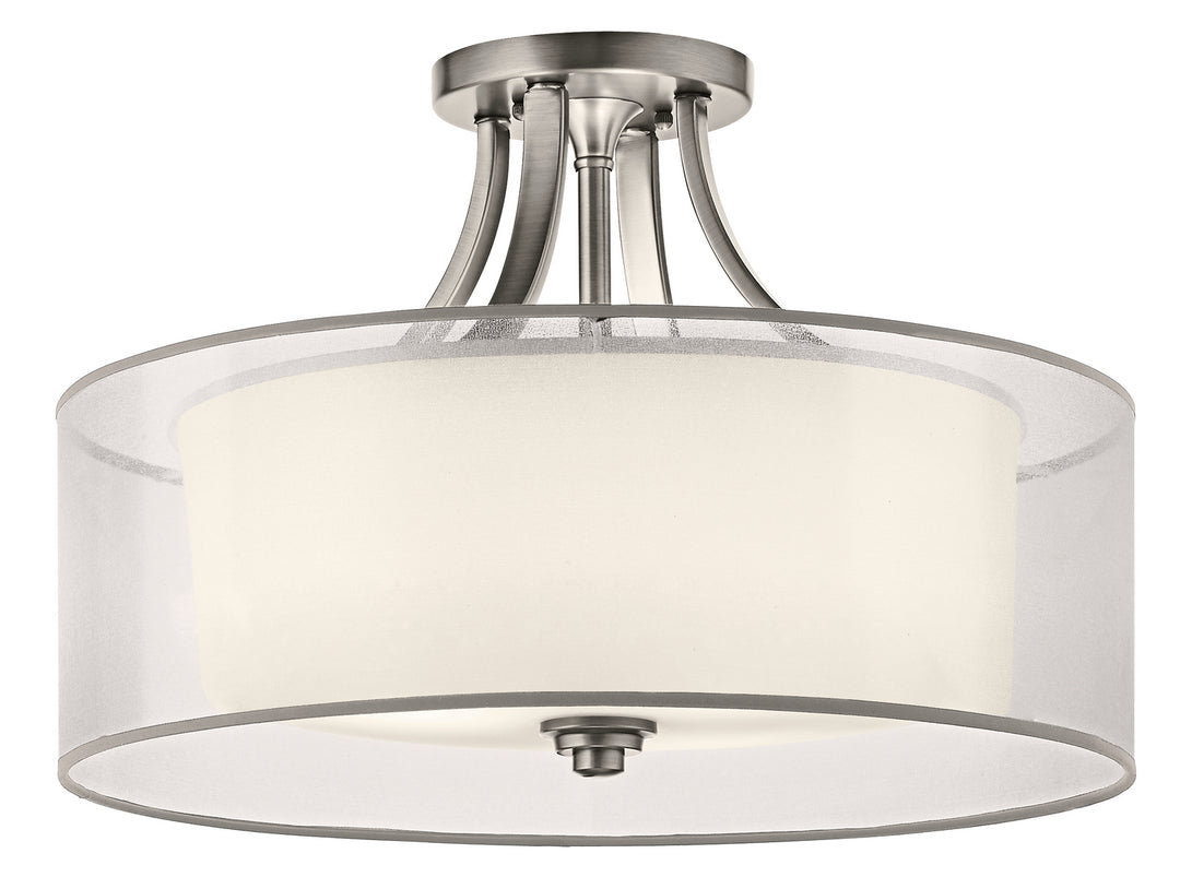 Kichler Canada - 42387AP - Four Light Semi Flush Mount - Lacey - Antique Pewter