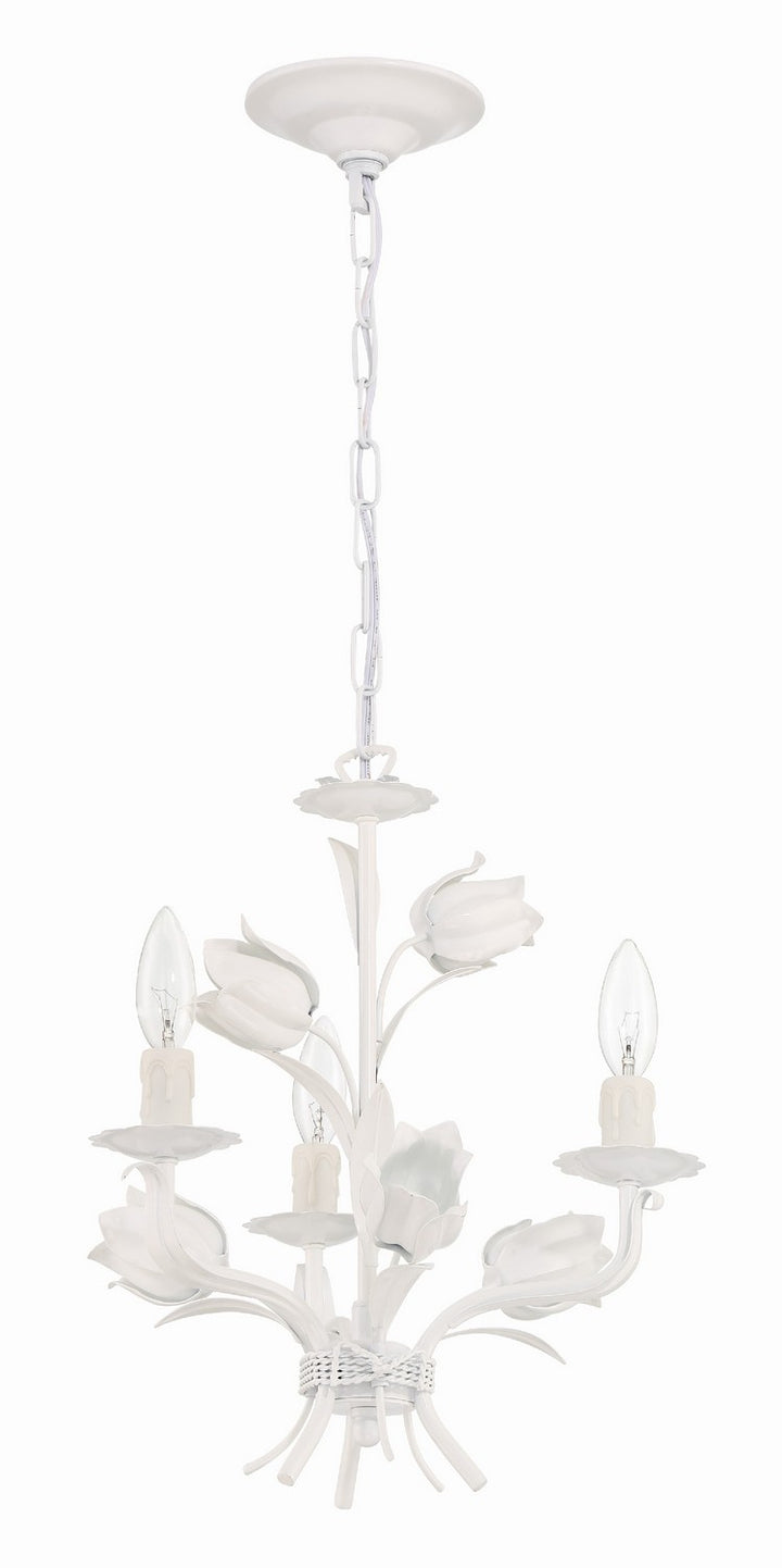 Crystorama - 4813-WW - Three Light Mini Chandelier - Southport - Wet White