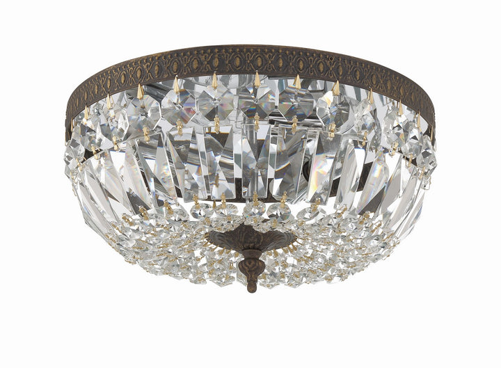 Crystorama - 712-EB-CL-MWP - Three Light Flush Mount - Waltham - English Bronze