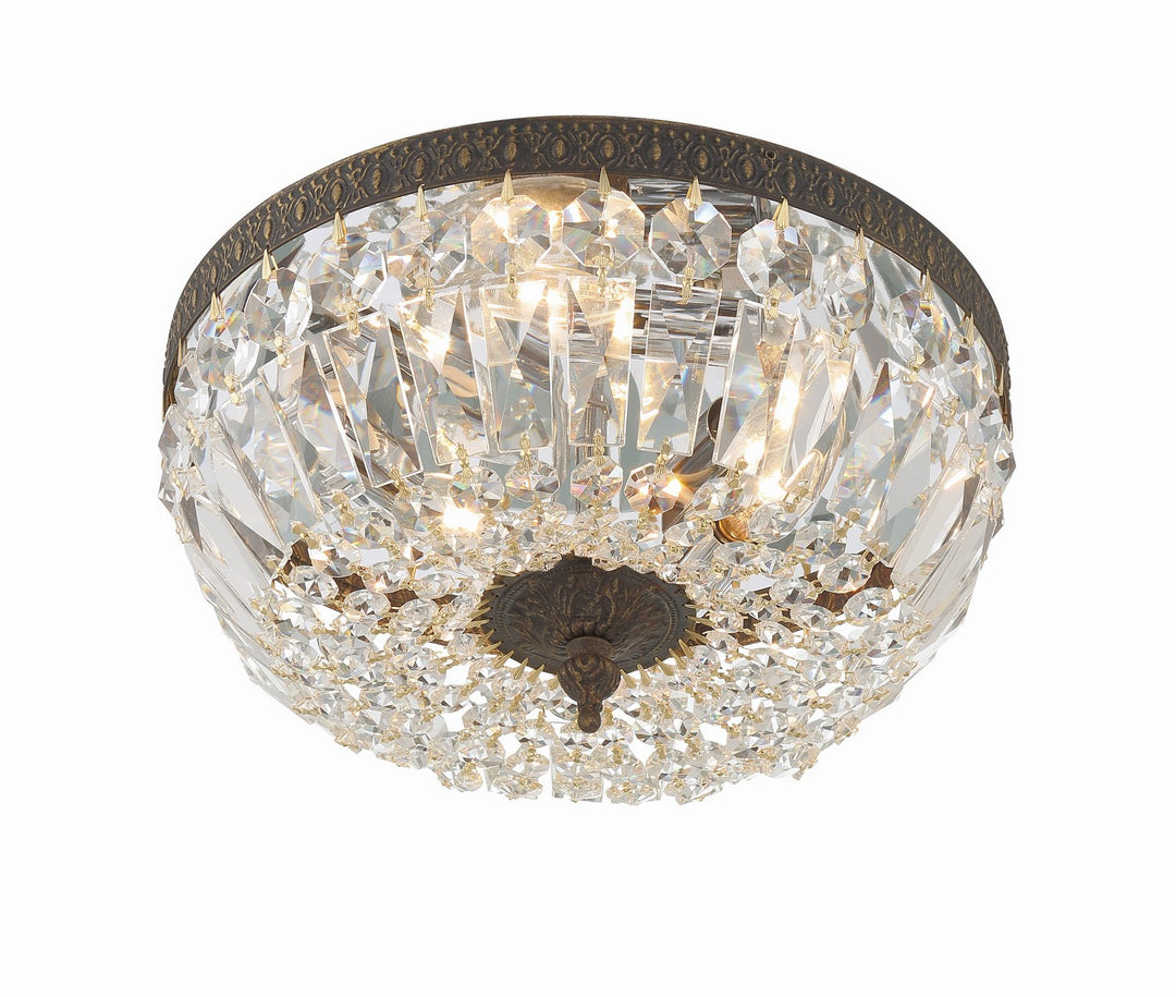 Crystorama - 712-EB-CL-MWP - Three Light Flush Mount - Waltham - English Bronze