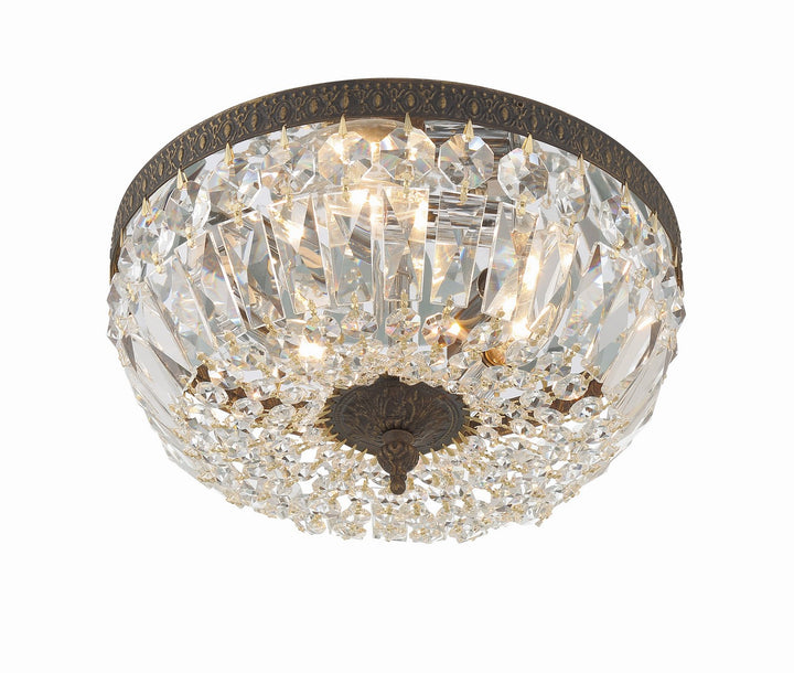 Crystorama - 712-EB-CL-MWP - Three Light Flush Mount - Waltham - English Bronze
