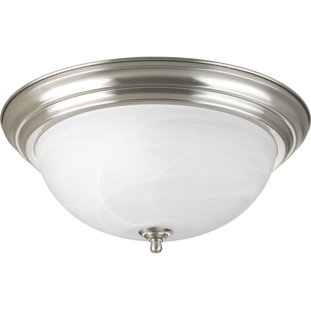 Progress Canada - P3926-09 - Three Light Flush Mount - Dome Glass - Alabaster - Brushed Nickel