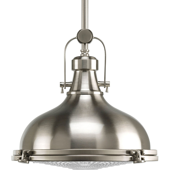 Fresnel Pendant One Light Pendant in Brushed Nickel - available from The Lighting Shoppe, trusted by Canadian homeowners