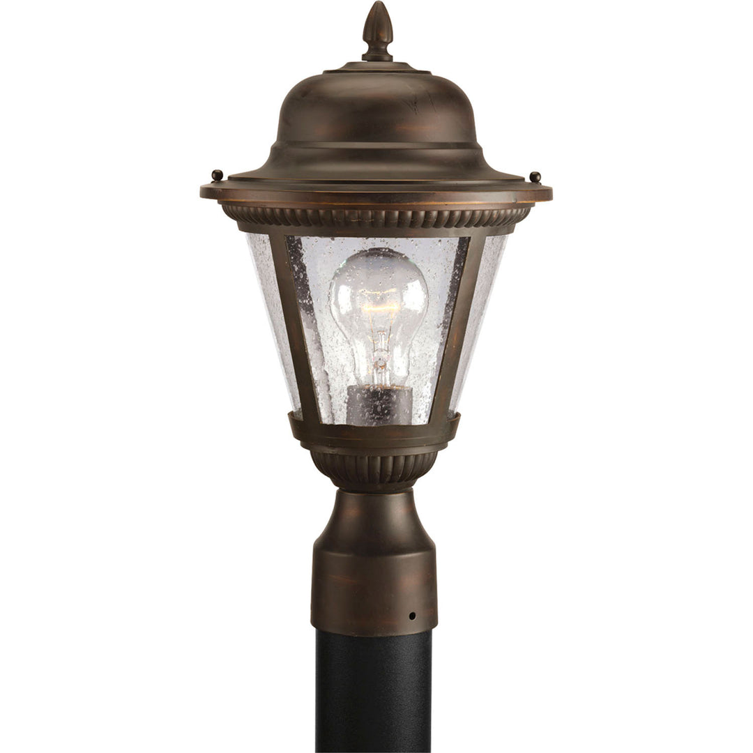 Westport One Light Post Lantern in Antique Bronze - available from The Lighting Shoppe, trusted by Canadian homeowners