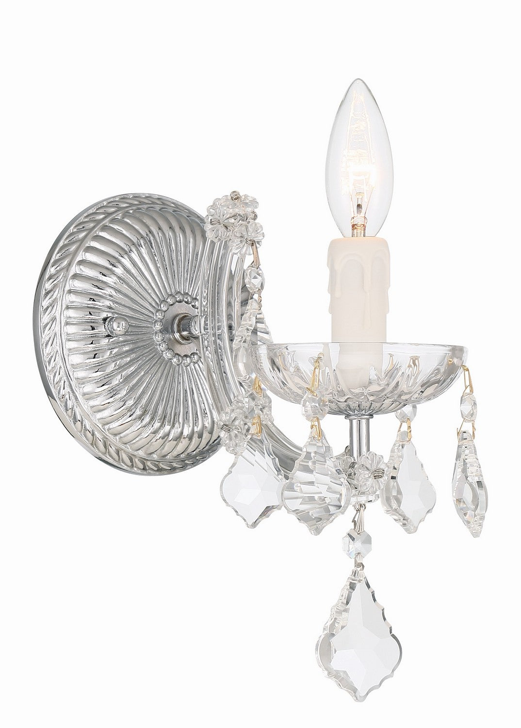Maria Theresa One Light Wall Sconce in Polished Chrome - available from The Lighting Shoppe, trusted by Canadian homeowners