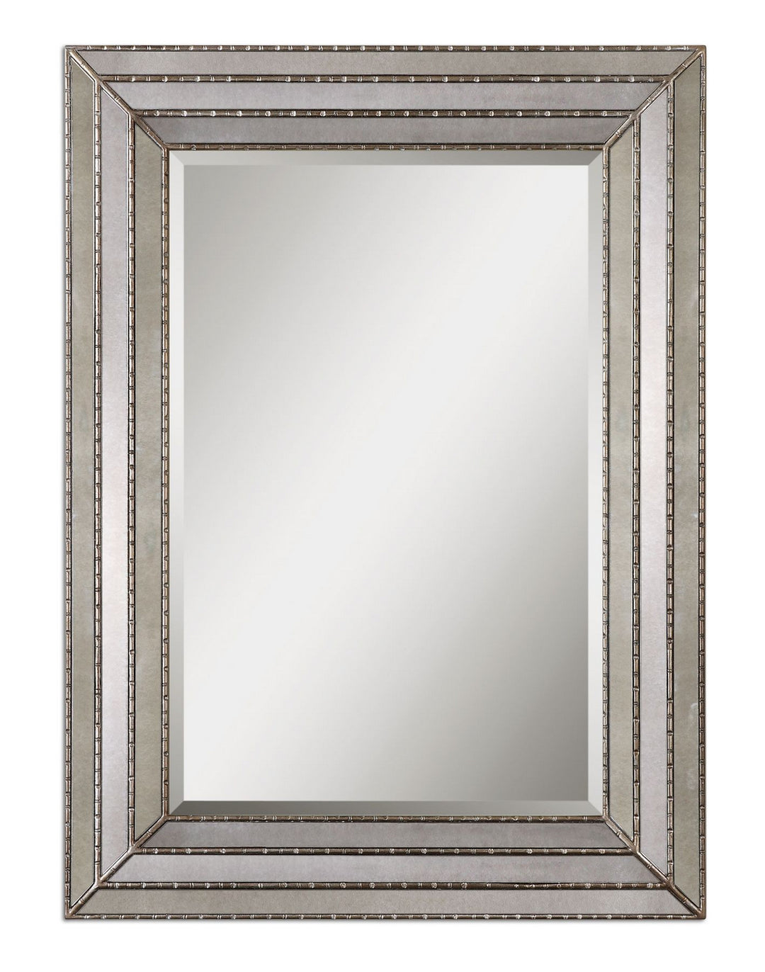 Seymour Mirror in Antiqued Mirror w/Burnished Silver - available from The Lighting Shoppe, trusted by Canadian homeowners