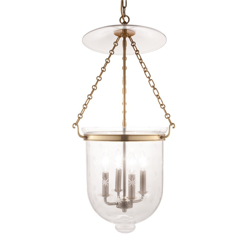 Hudson Valley Canada - 255-AGB-C3 - Four Light Pendant - Hampton - Aged Brass
