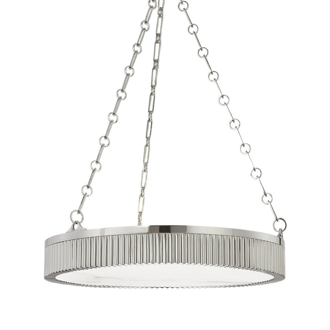 Lynden Five Light Chandelier in Polished Nickel - available from The Lighting Shoppe, trusted by Canadian homeowners
